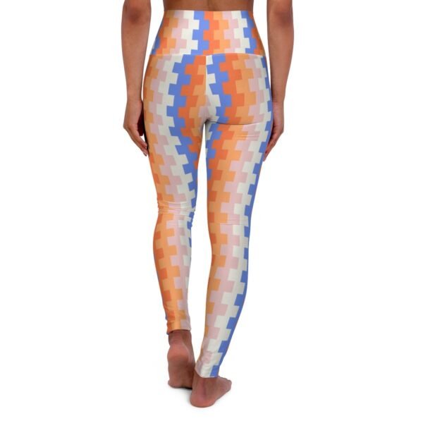 Coral Cloud Ripple Block Gym Leggings - Image 2