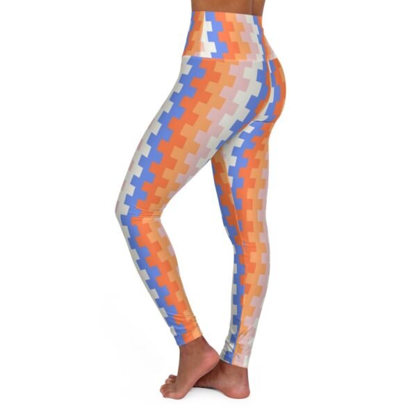 Coral Cloud Ripple Block Gym Leggings - Image 4