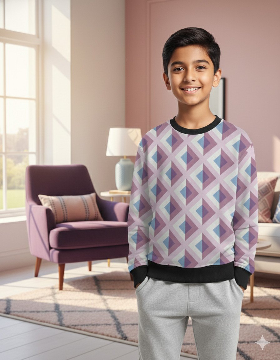 Lavender Bloom DAG Kids Sweat Shirt - Image 5