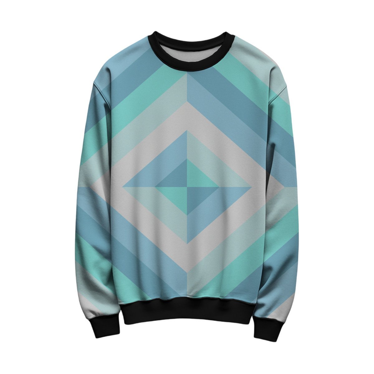 Winter Mint Pyramid Kids Sweat Shirt - Image 1