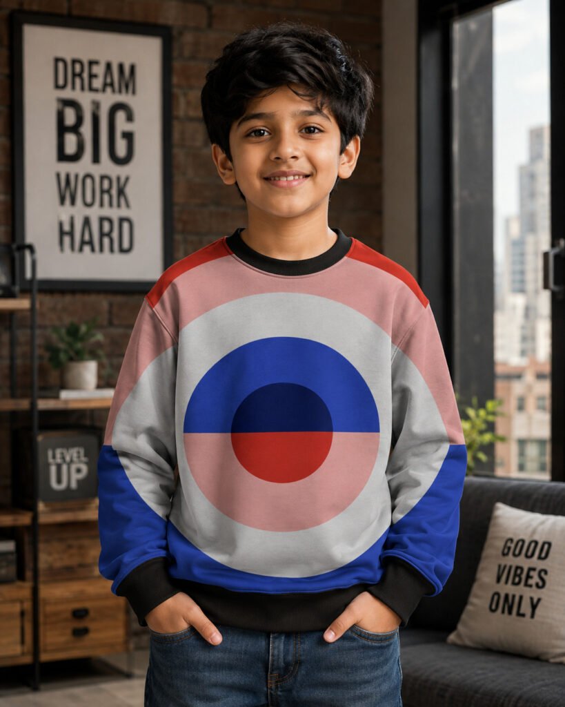 French Alps Orbit Kids Sweat Shirt