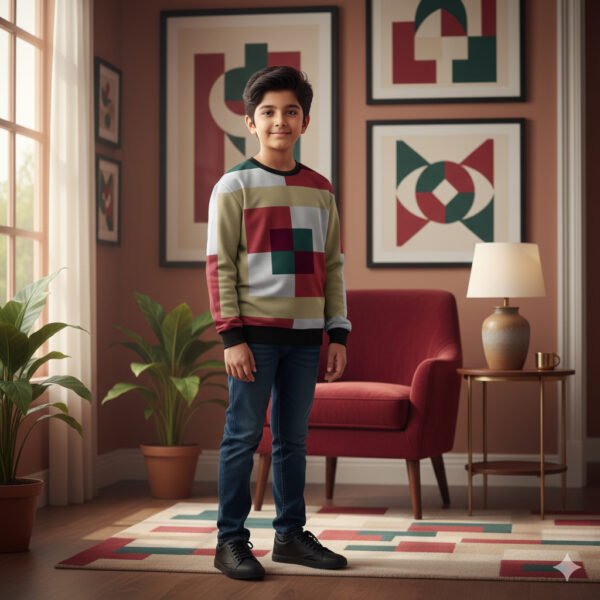 Wine Ivory QS Kids Sweat Shirt