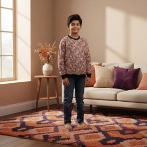 Sunset Carnival Tetris Kids Sweat Shirt