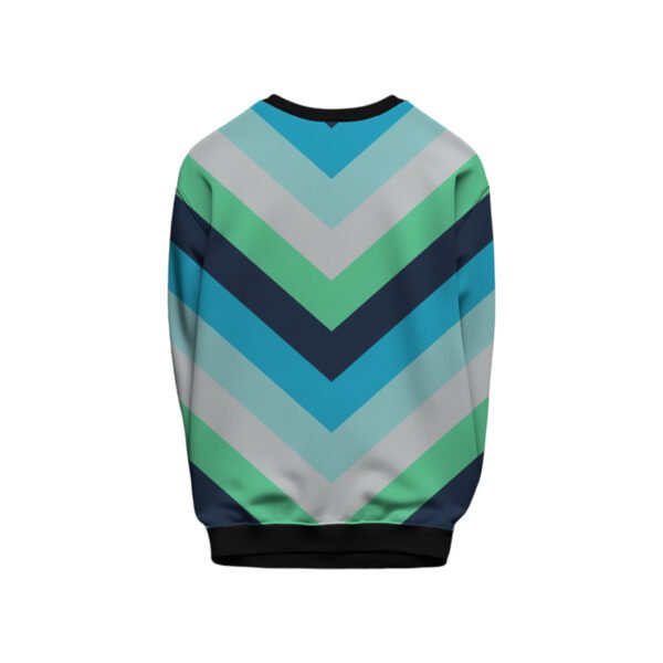 Electric Night Chevron Kids Sweat Shirt - Image 2