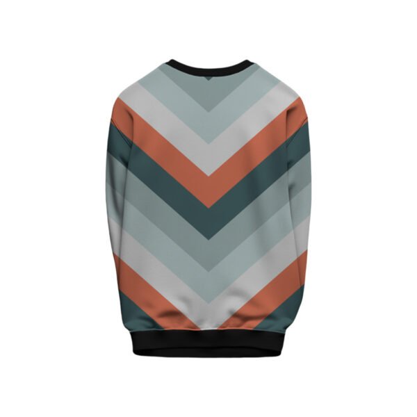 Fox in the Snow Chevron Kids Sweat Shirt - Image 2
