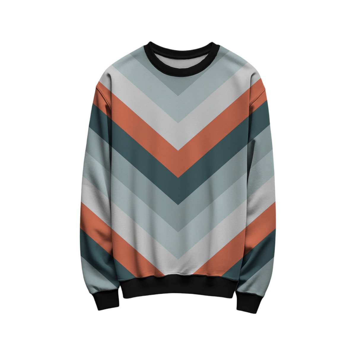 Fox in the Snow Chevron Kids Sweat Shirt - Image 1
