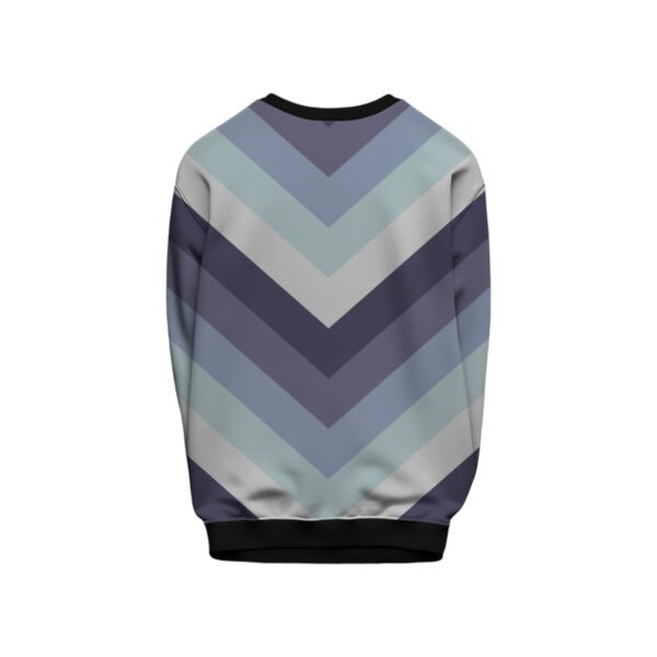 Frosted Lavender Chevron Kids Sweat Shirt - Image 2