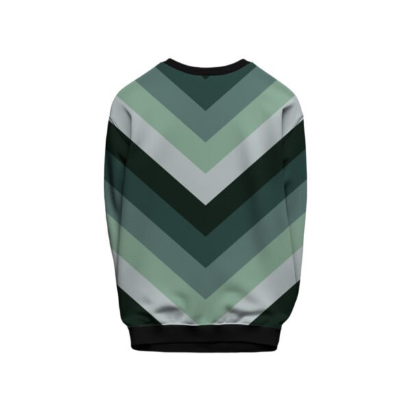 Pine Forest Chevron Kids Sweat Shirt - Image 2