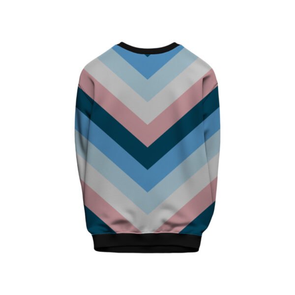 Winter Blossom Chevron Kids Sweat Shirt - Image 2