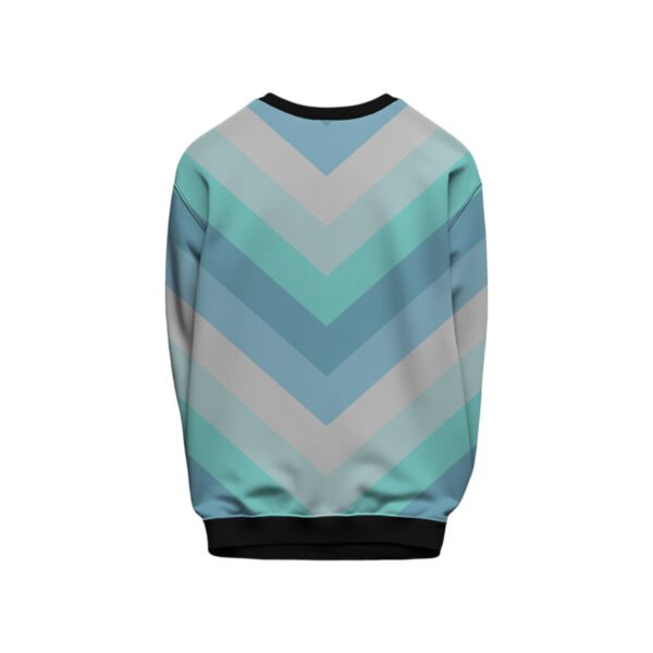 Winter Mint Chevron Kids Sweat Shirt - Image 2