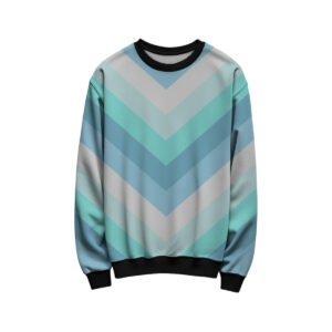 Winter Mint Chevron Kids Sweat Shirt