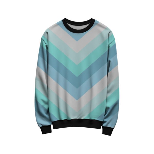 Winter Mint Chevron Kids Sweat Shirt