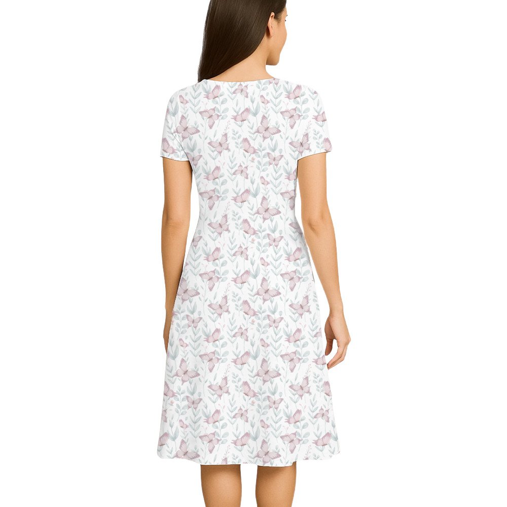 Butterfly Women A Line Dress - Image 2