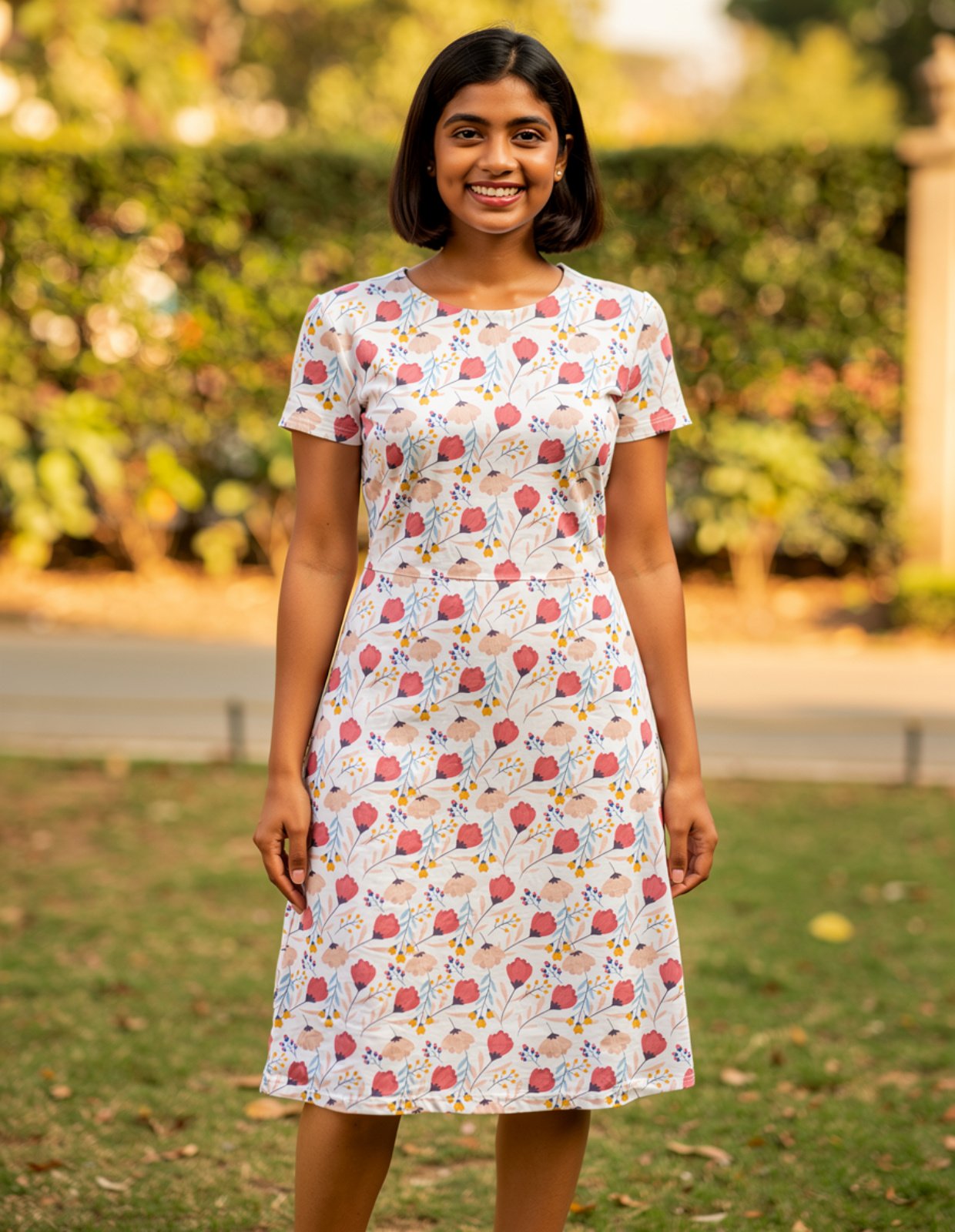 Floral6 Women A Line Dress - Image 1