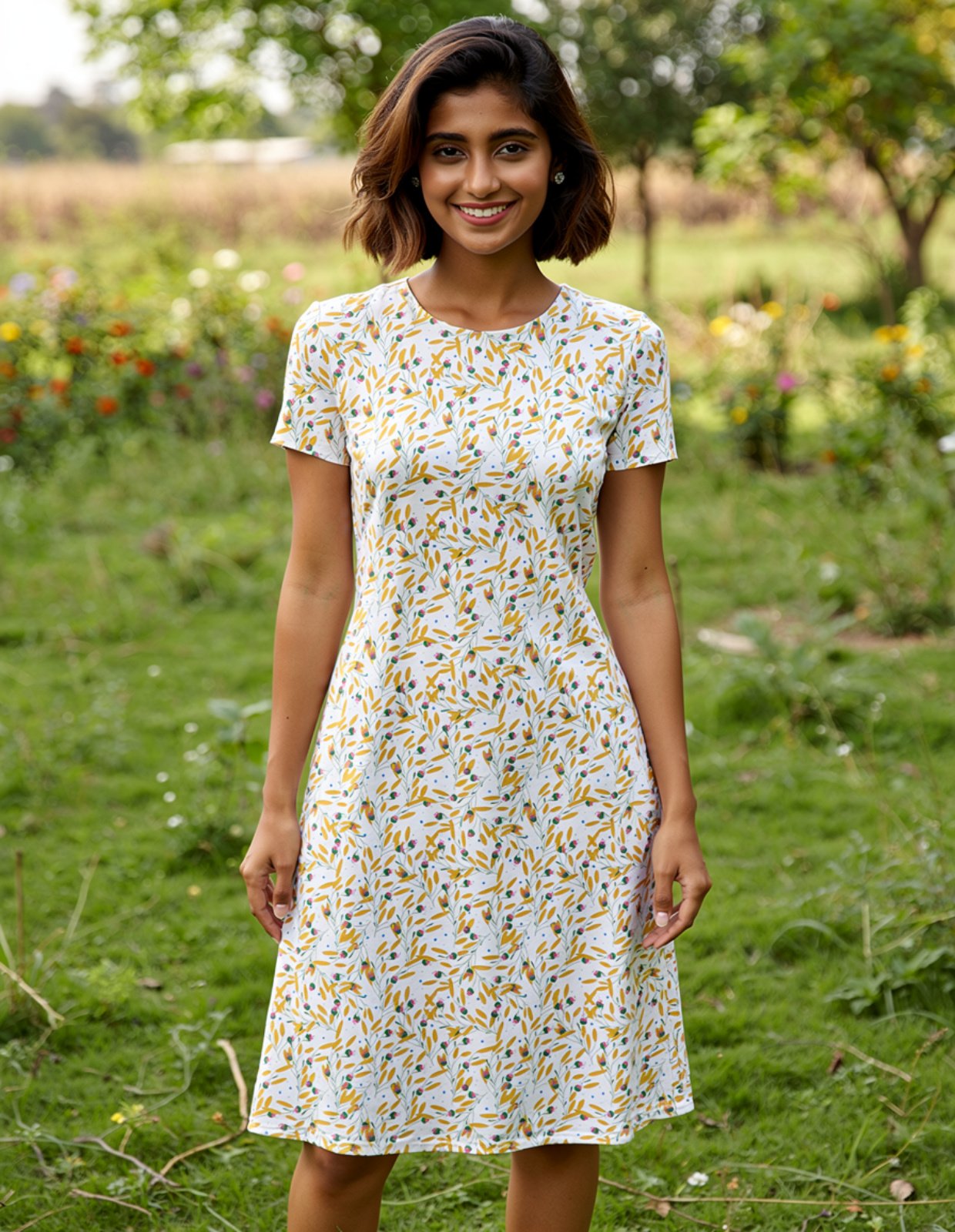 Floral7 Women A Line Dress - Image 1