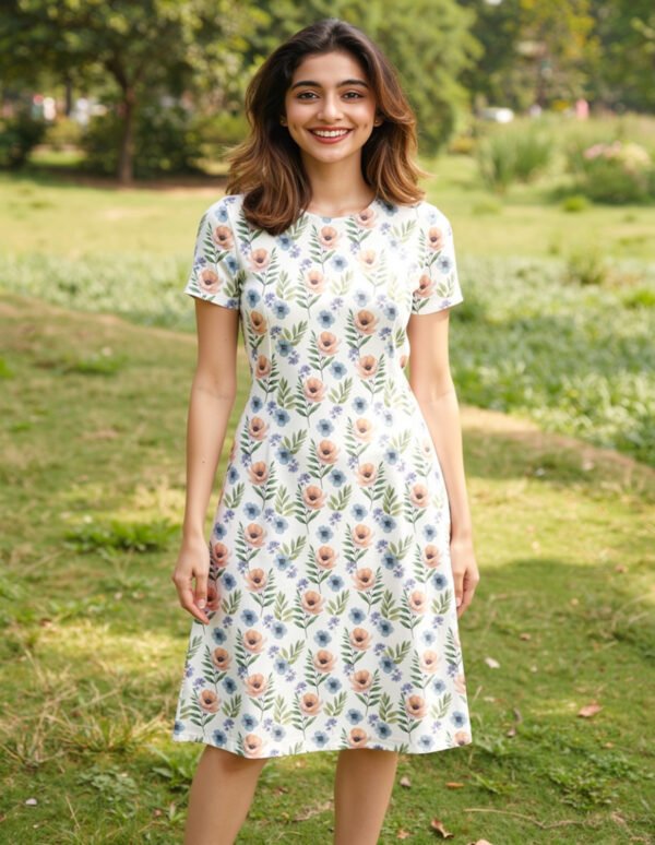 Floral-summer Women A Line Dress