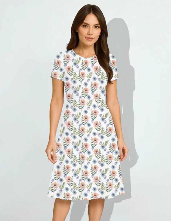 Floral-summer Women A Line Dress