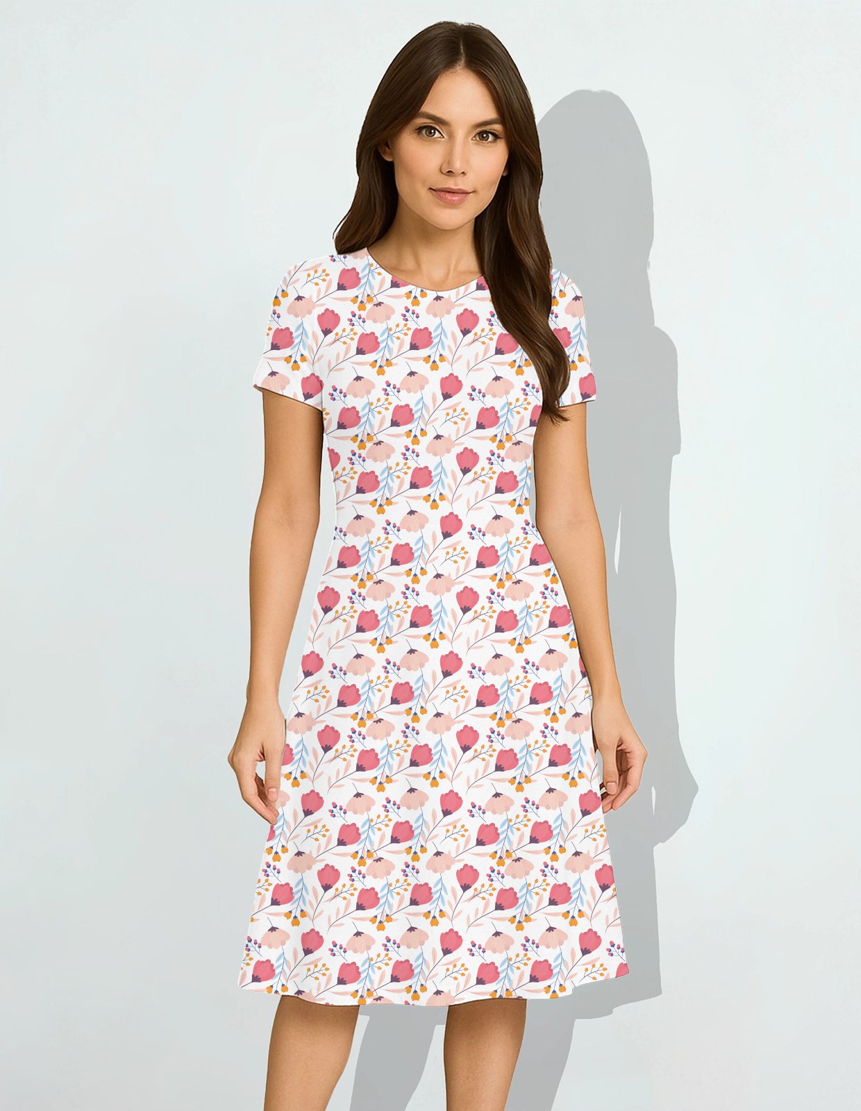 Floral6 Women A Line Dress - Image 1