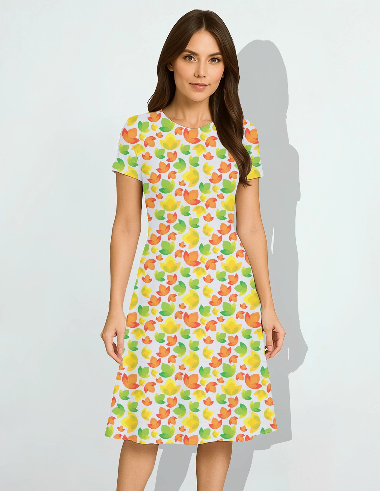 Floral8 Women A Line Dress - Image 1