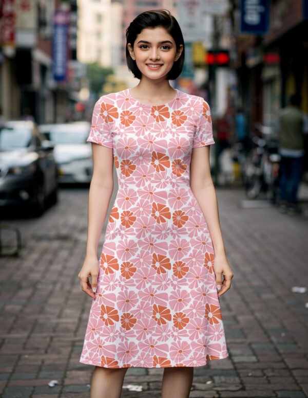 Groovy-Daisy Women A Line Dress