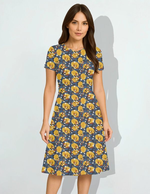 LemonFloral Women A Line Dress