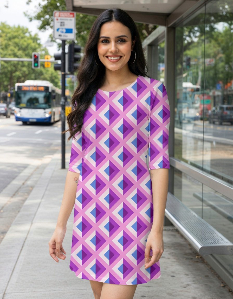 Lilac Whisper DAG Women T-Shirt Dress - Image 1