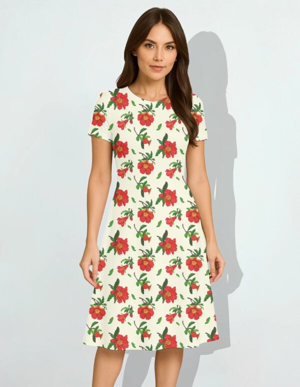 Pomegranate-flowers Women A Line Dress