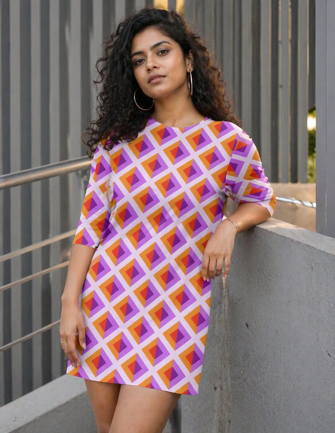 Sunset Disco DAG Women T-Shirt Dress - Image 1