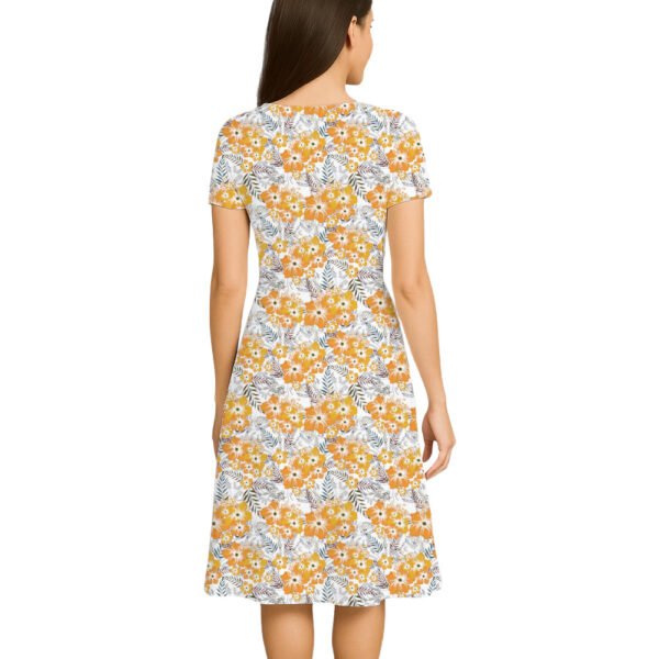 Yellow-Flower Women A Line Dress - Image 2