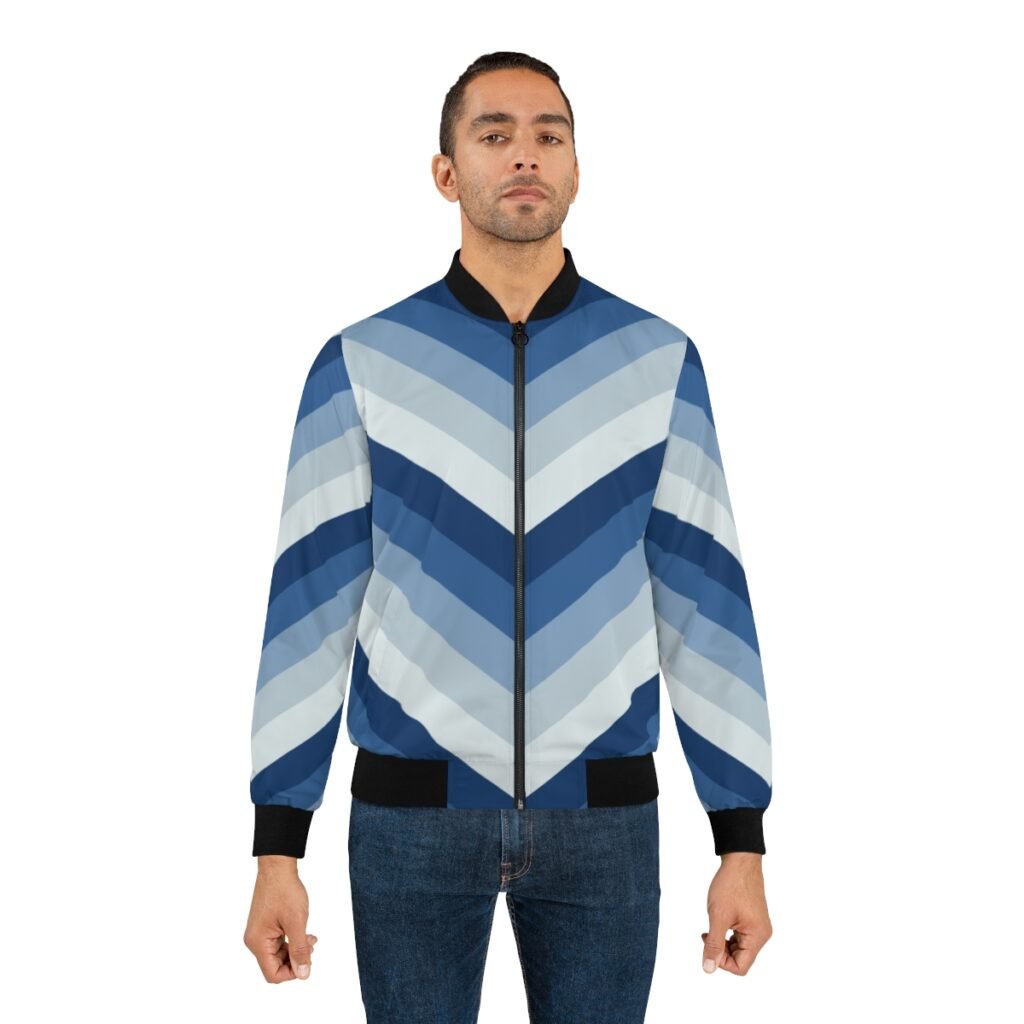 Arctic Twilight Chevron Men Bomber Jacket
