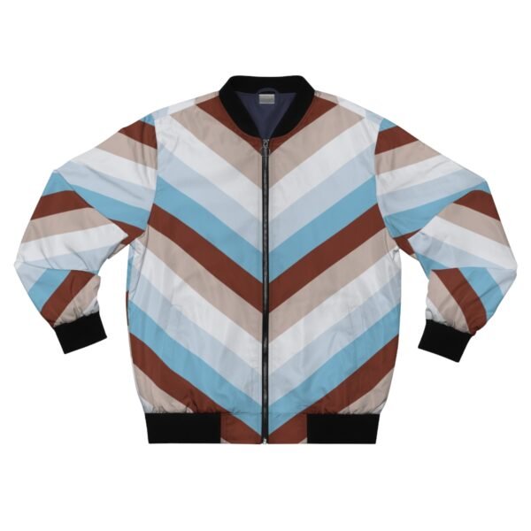 Cinnamon Ice Chevron Men Bomber Jacket