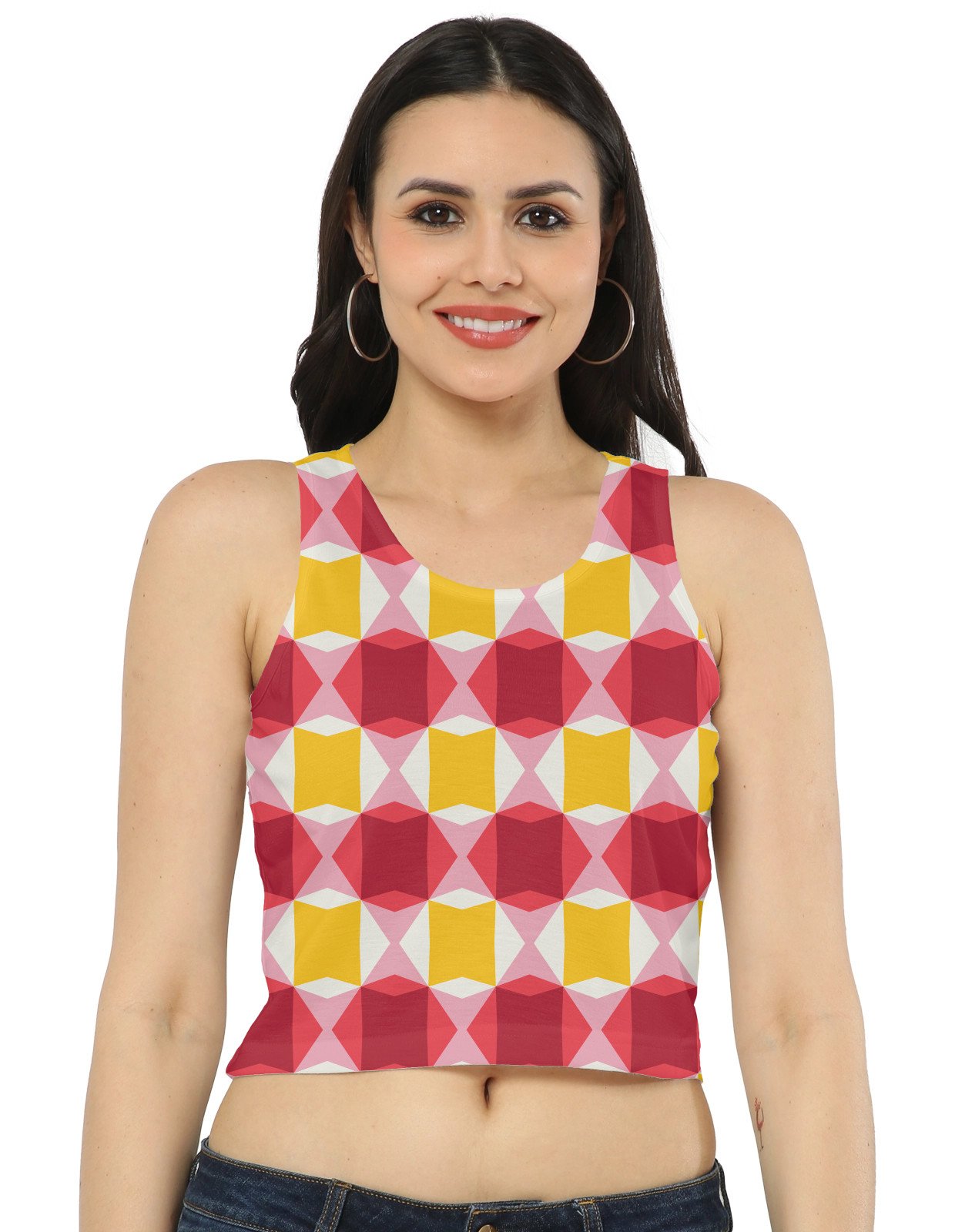 Rosy Morning CGAM Women Crop Tank - Image 1