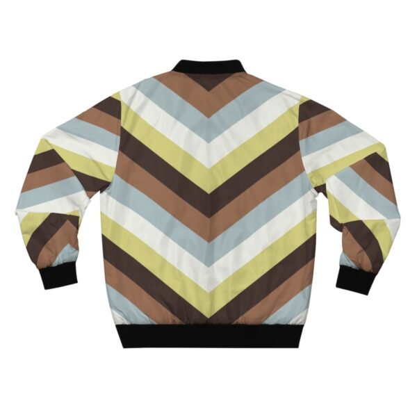 Cozy Cabin Chevron Men Bomber Jacket - Image 2