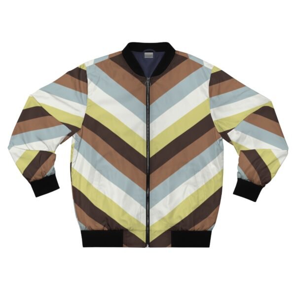 Cozy Cabin Chevron Men Bomber Jacket
