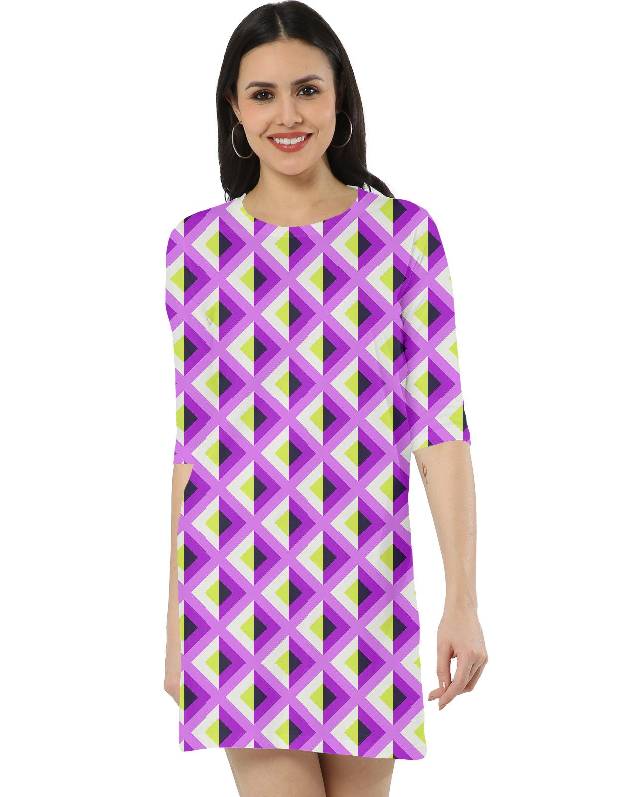 Electric Plum DAG Women T-Shirt Dress - Image 1