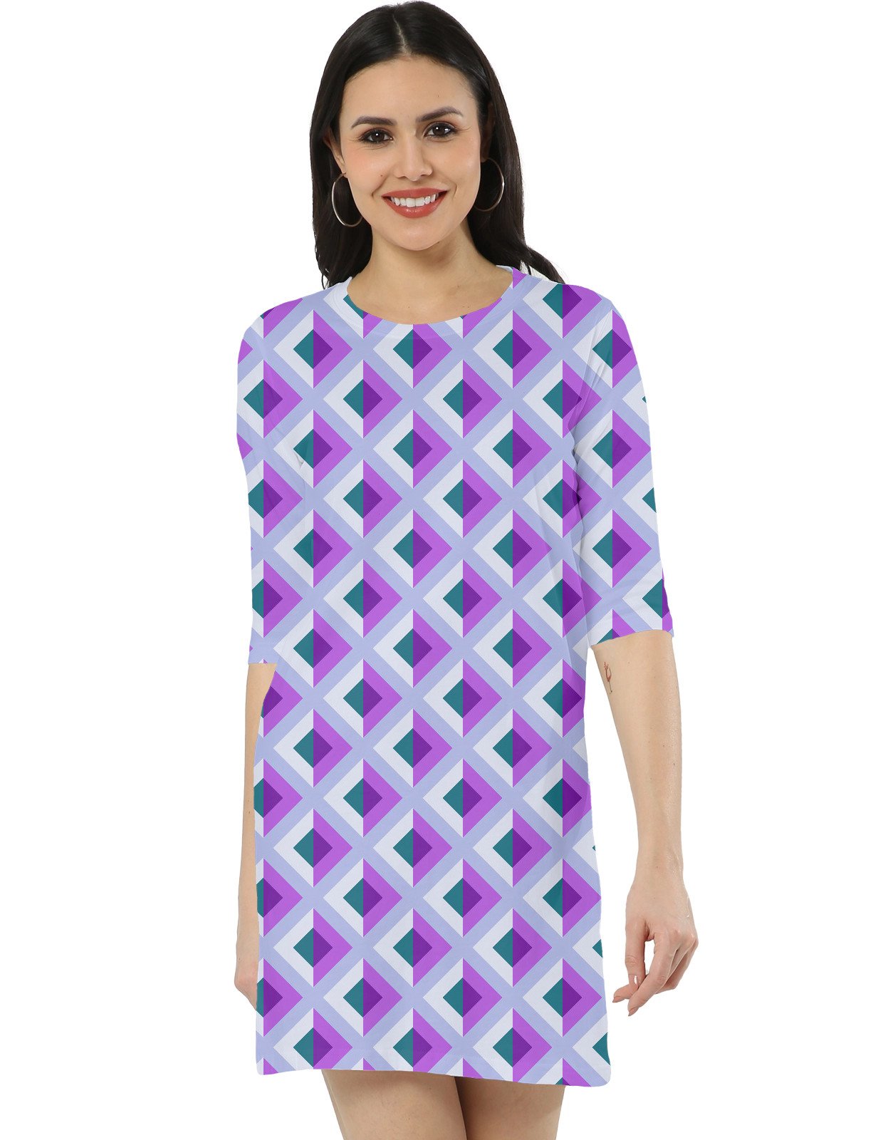 Frozen Focus DAG Women T-Shirt Dress - Image 1