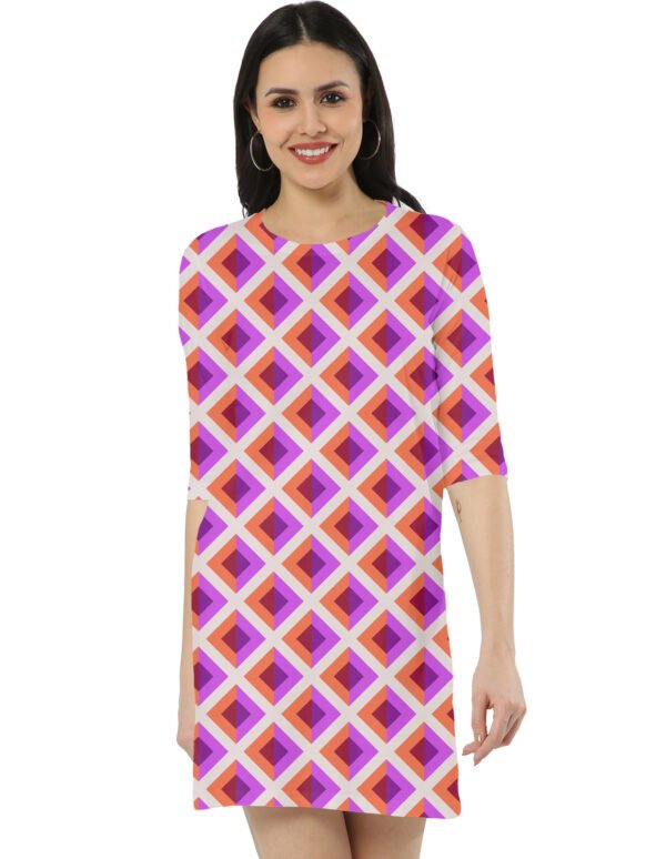 Fuchsia Flame DAG Women T-Shirt Dress