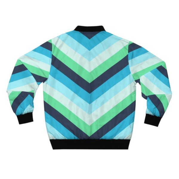 Electric Night Chevron Men Bomber Jacket - Image 2
