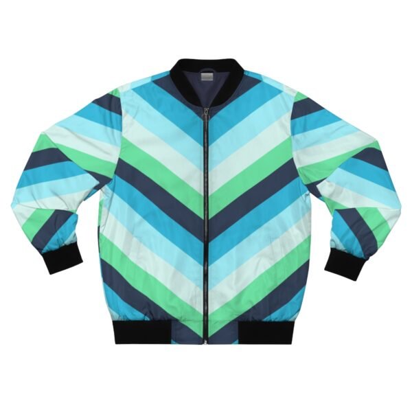 Electric Night Chevron Men Bomber Jacket