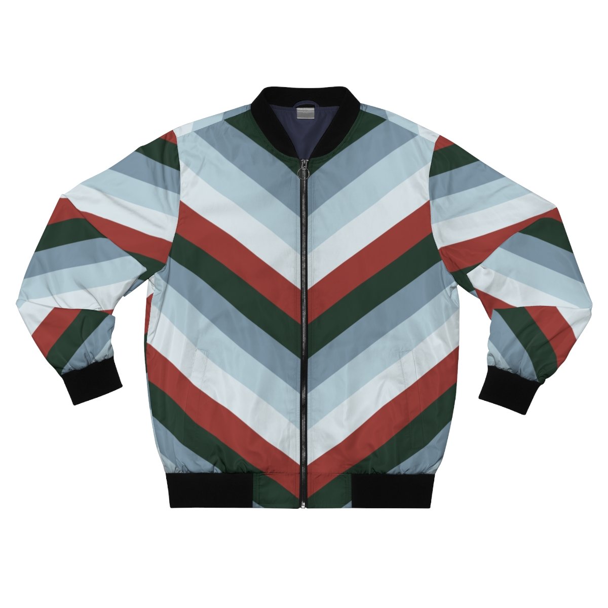 Forest Berries Chevron Men Bomber Jacket - Image 1