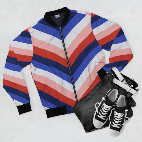 French Alps Chevron Men Bomber Jacket - Image 4
