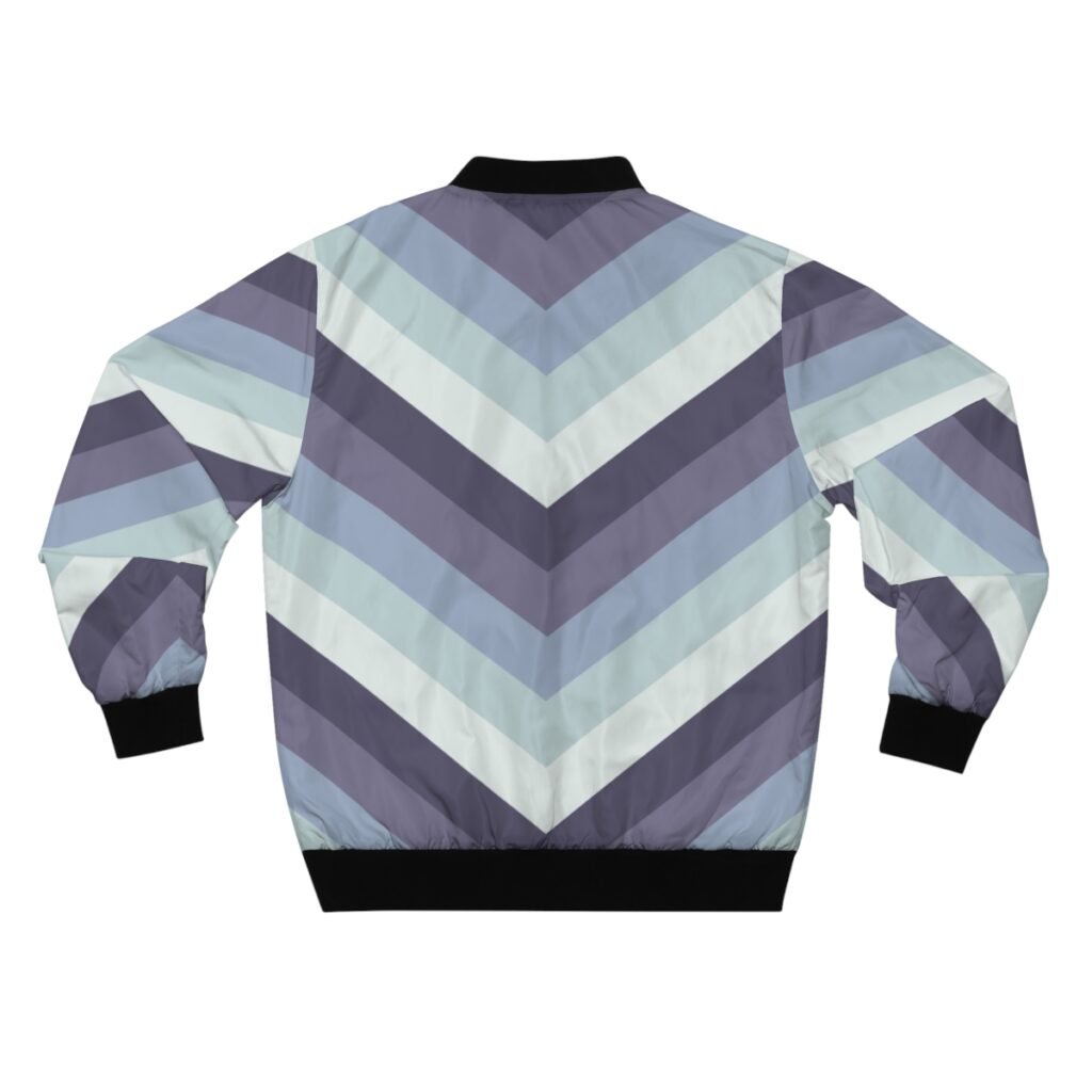 Frosted Lavender Chevron Men Bomber Jacket