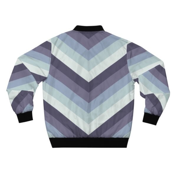 Frosted Lavender Chevron Men Bomber Jacket - Image 2