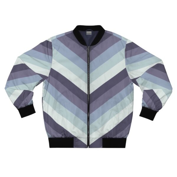Frosted Lavender Chevron Men Bomber Jacket