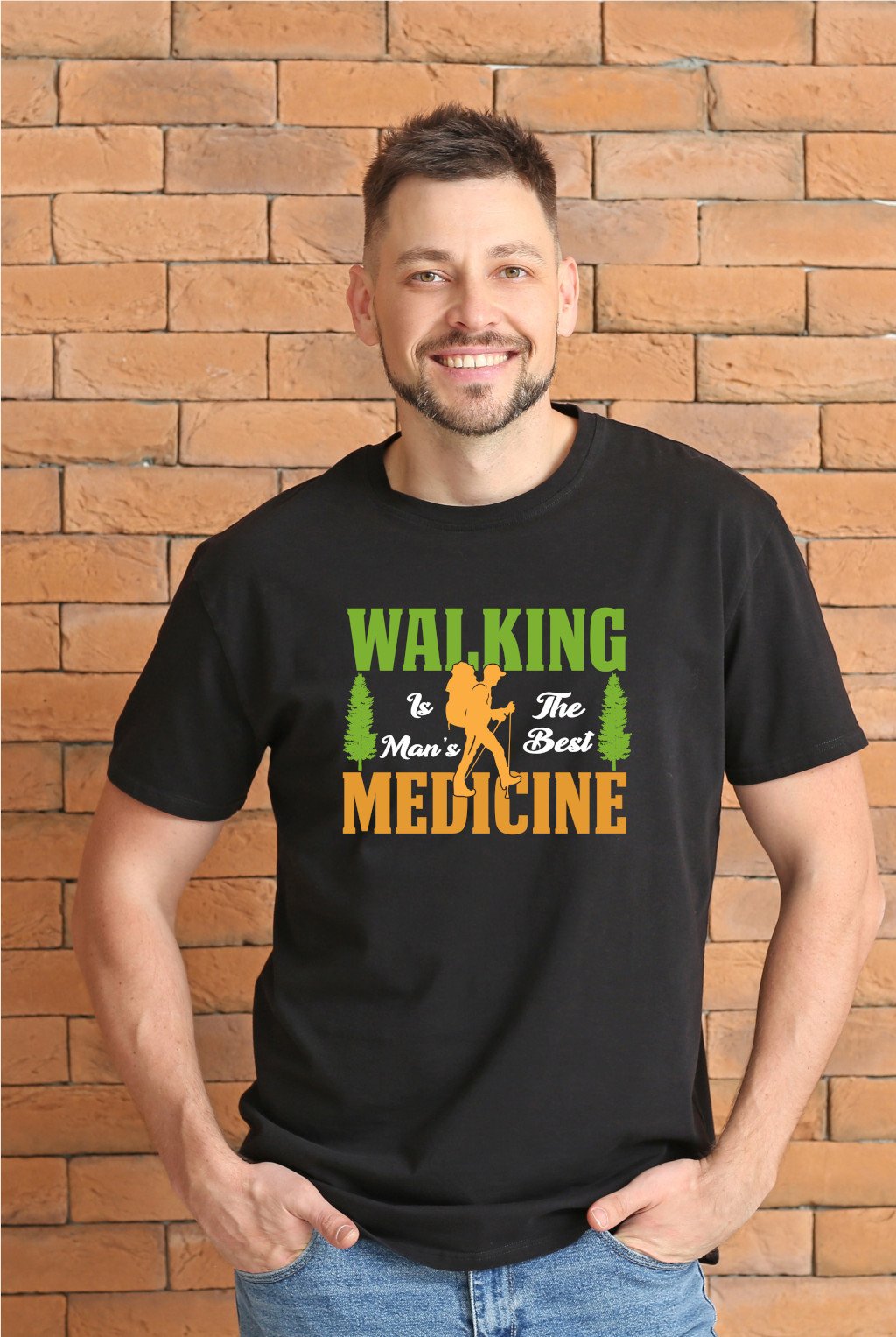 Hiking 002 Men Standard Crew T-Shirt - Image 1