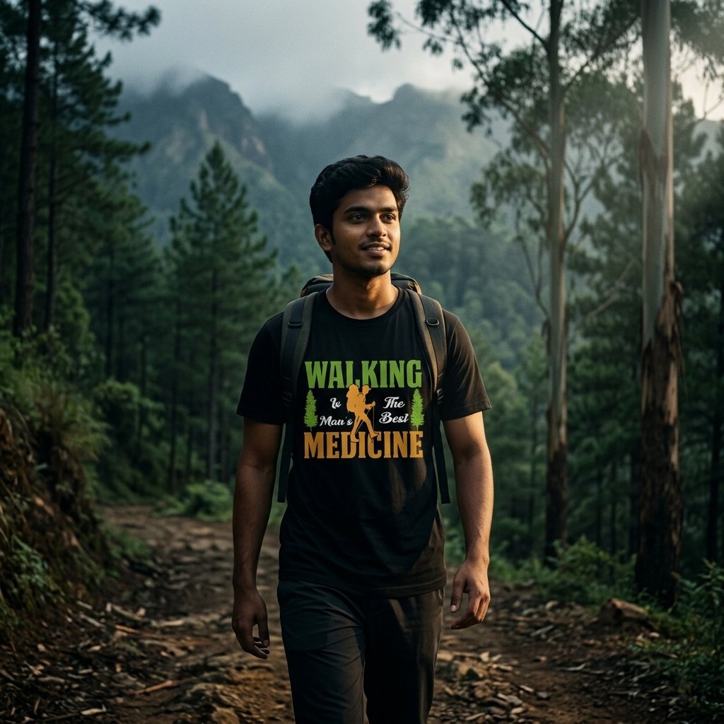 Hiking 002 Men Standard Crew T-Shirt - Image 3