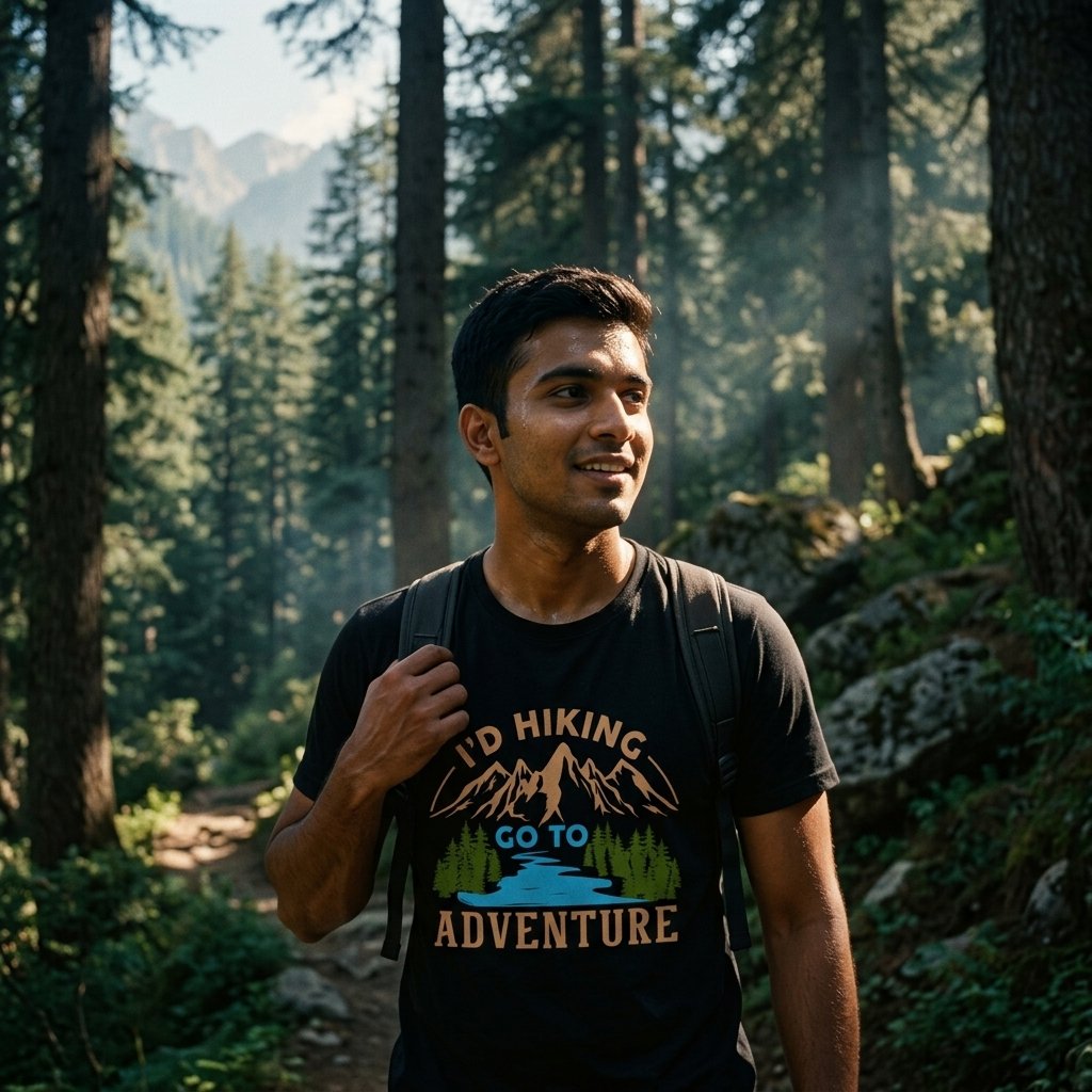 Hiking 004 Men Standard Crew T-Shirt - Image 3