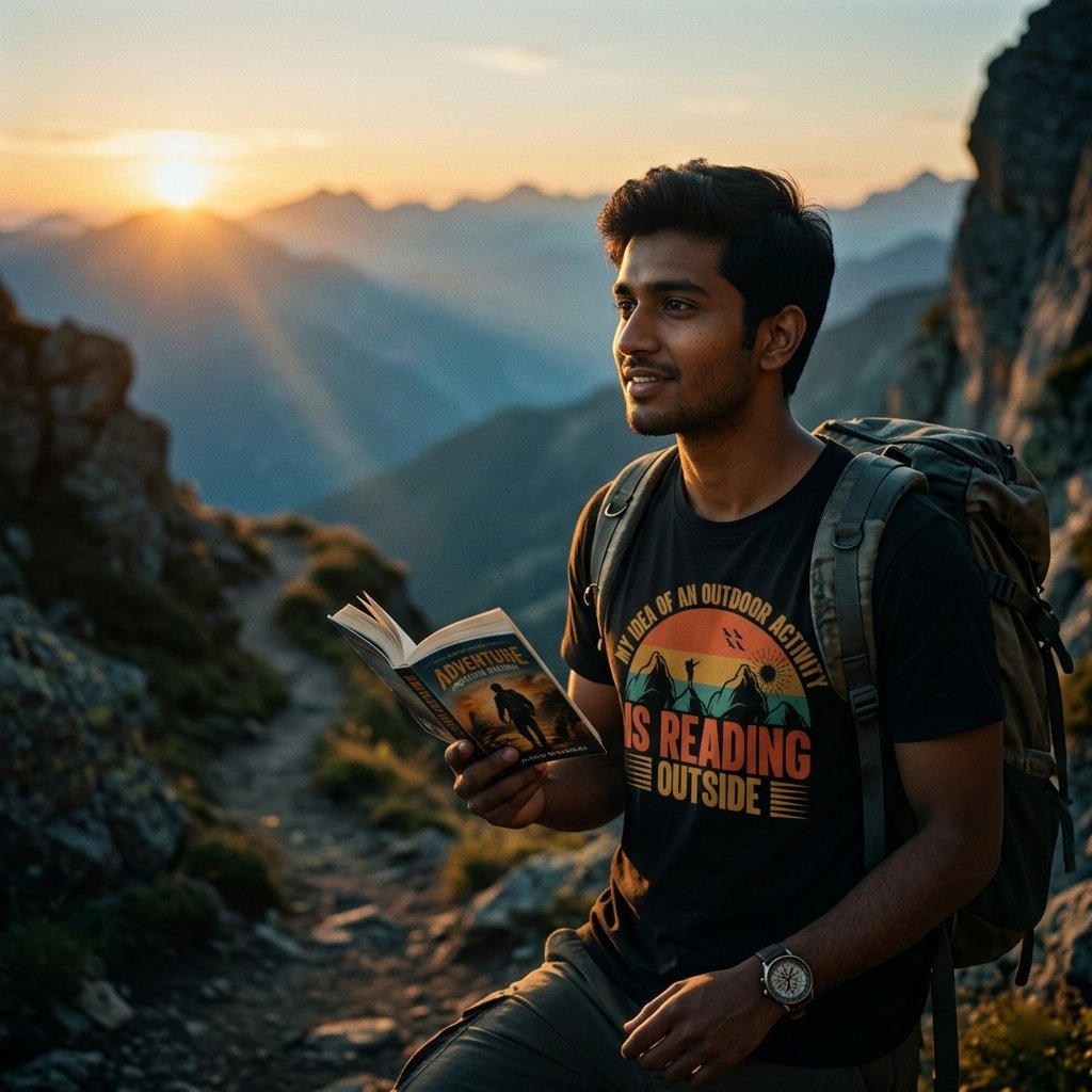 Hiking 008 Men Standard Crew T-Shirt - Image 3