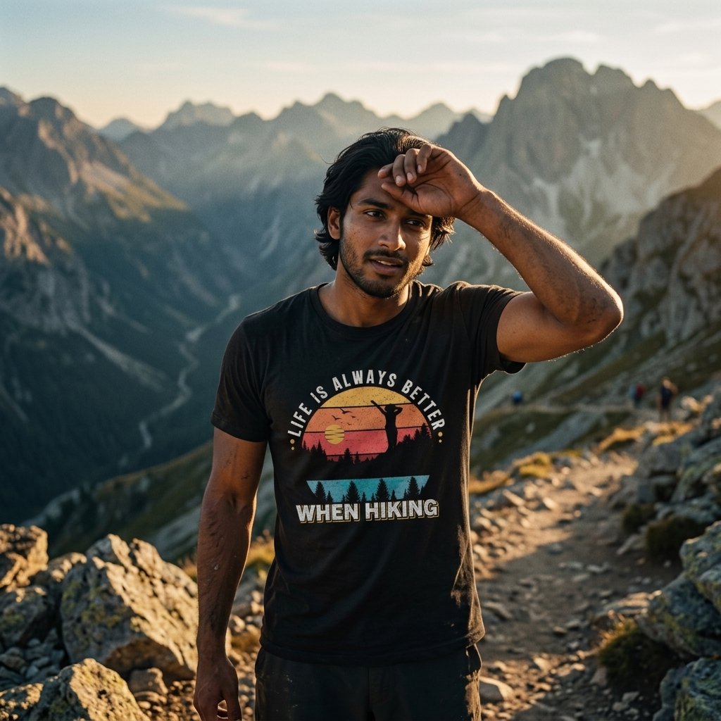 Hiking 009 Men Standard Crew T-Shirt - Image 3