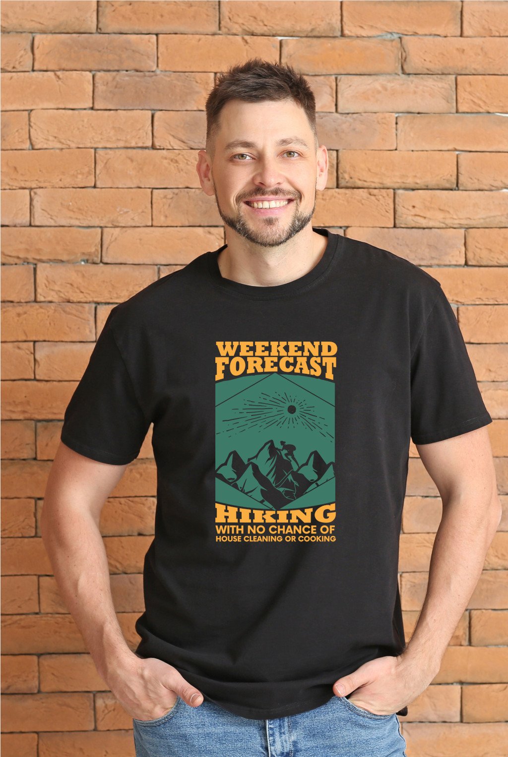 Hiking 010 Men Standard Crew T-Shirt - Image 1